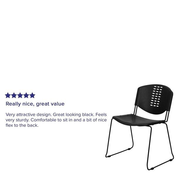 Black Plastic Stack Chair