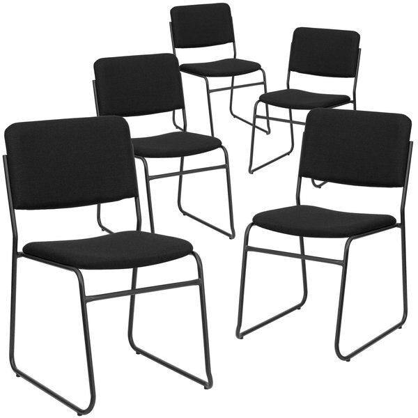 Black Fabric Stack Chair