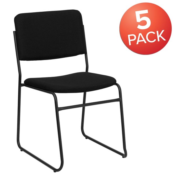 Black Fabric Stack Chair
