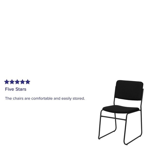 Black Fabric Stack Chair