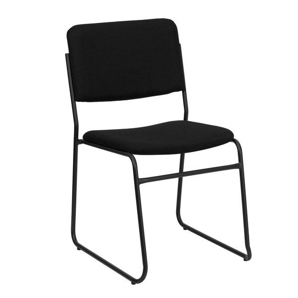 Black Fabric Stack Chair