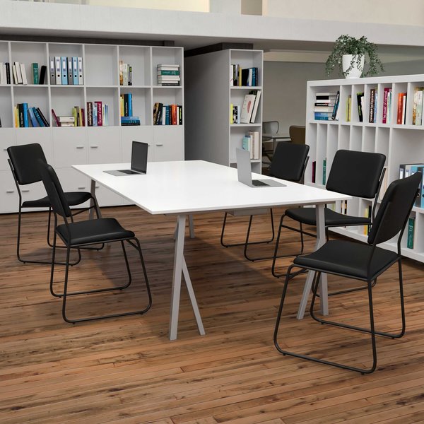 Black Vinyl Stack Chair
