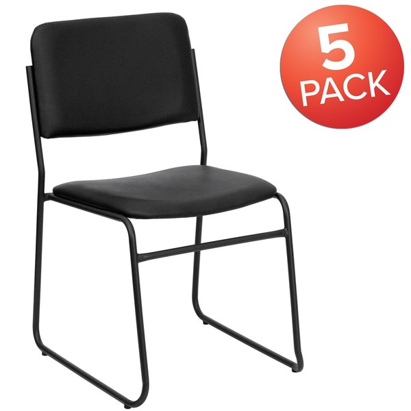 Black Vinyl Stack Chair