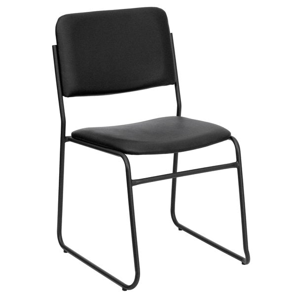Black Vinyl Stack Chair