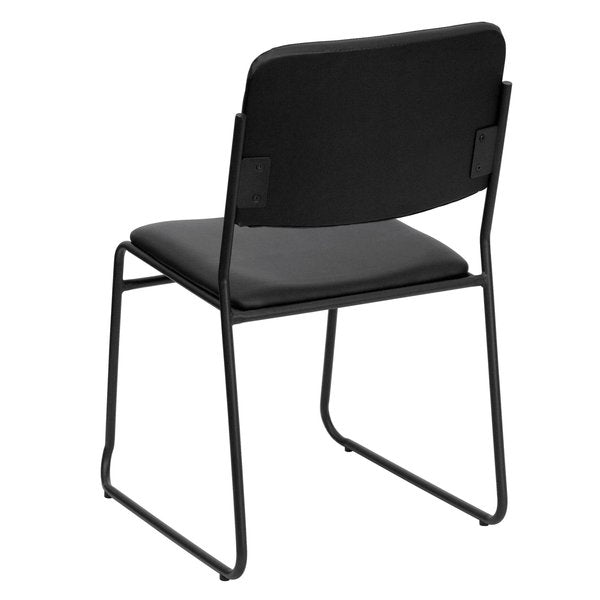 Black Vinyl Stack Chair