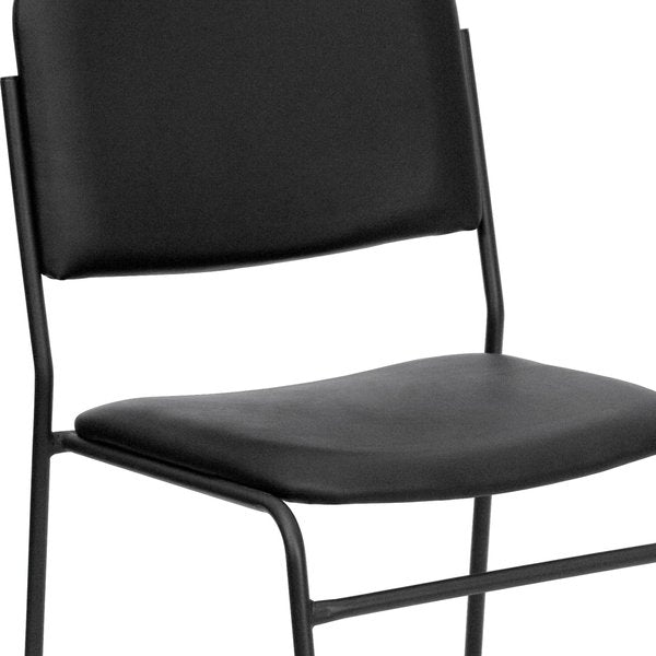 Black Vinyl Stack Chair