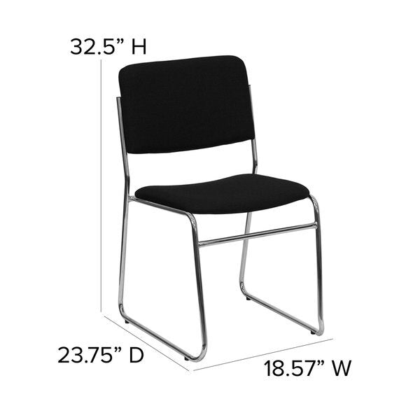 Black Fabric Stack Chair
