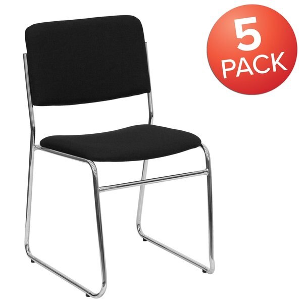 Black Fabric Stack Chair