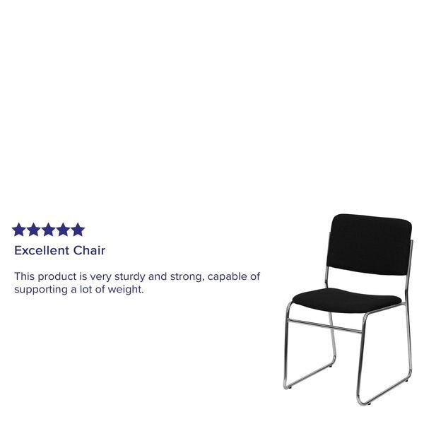 Black Fabric Stack Chair