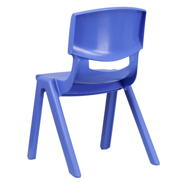 Blue Plastic Stackable School Chair with 15.5