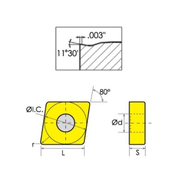 CNMG-433-DF Black Diamond Coated Carbide Insert