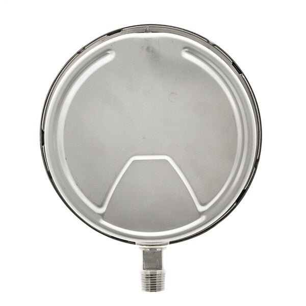 Pressure Gauge, 0 to 30 psi, 1/4 in MNPT, Stainless Steel, Silver