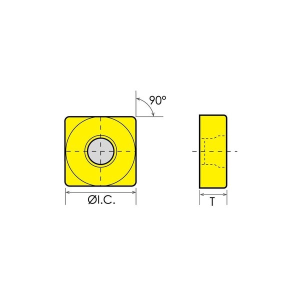 SNMG-322 C-5 TiN Coated Carbide Insert