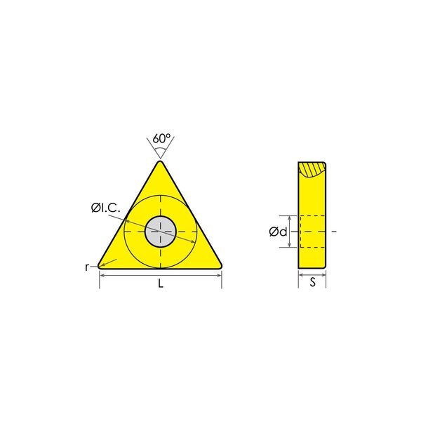 TNMG-323 C-5 TiN Coated Carbide Insert