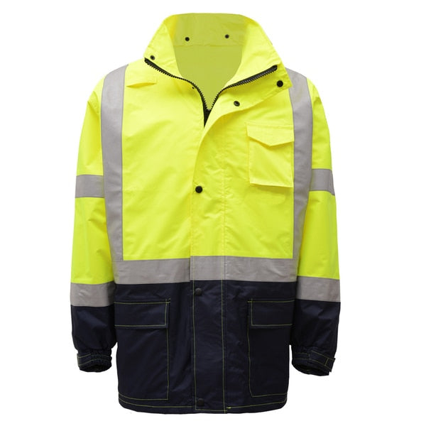 Class 3 Premium Hooded Rain Jacket, Black