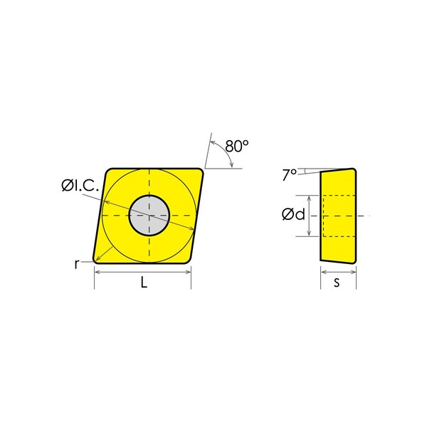 CCMT 21.52 C-5 TiN Coated Carbide Insert