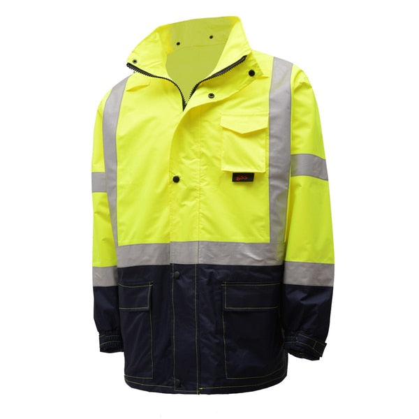Class 3 Premium Hooded Rain Jacket, Black