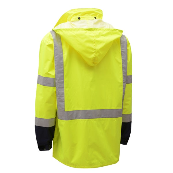 Class 3 Premium Hooded Rain Jacket, Black
