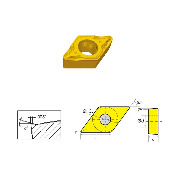 DCMT 21.52-EM  Coated Carbide Insert