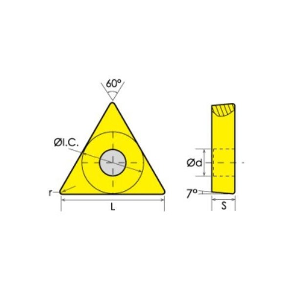 TCMT-32.52 TiN Coated C-6 Carbide Insert