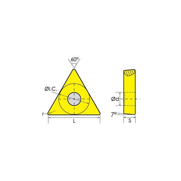 TCMT-1.8 (1.5) C-6 TiN Coated Insert