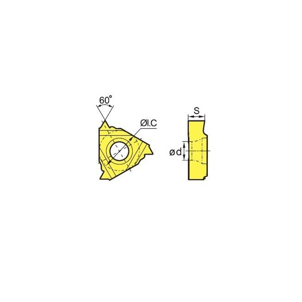 RT16.001W-8NPT Right Hand External Threading & Grooving Insert