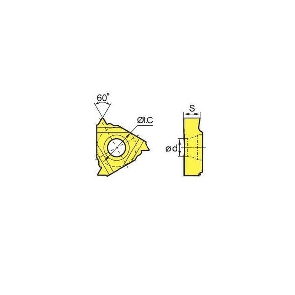 RT16.01W-2.50GM Right Hand External Threading & Grooving Insert