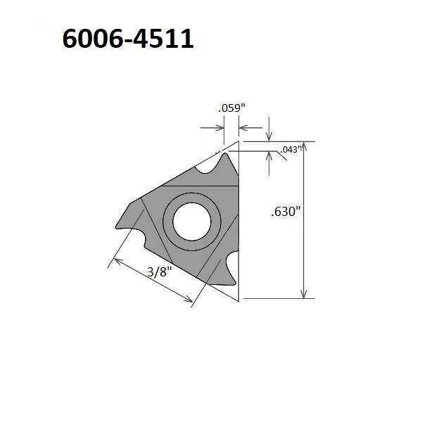 16Nr-11UN TiALN Coated Internal Threading & Grooving Insert