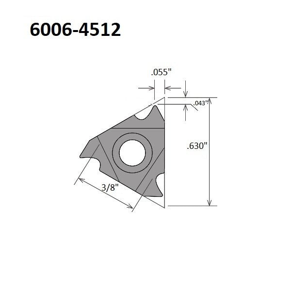 16Nr-12UN TiALN Coated Internal Threading & Grooving Insert