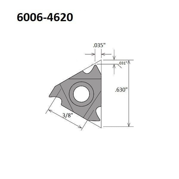 16ER-20UN TiALN Coated External Threading & Grooving Insert