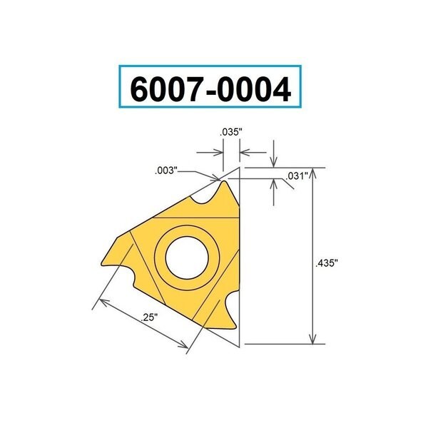 11ERA60 TiN Coated External Threading Carbide Insert