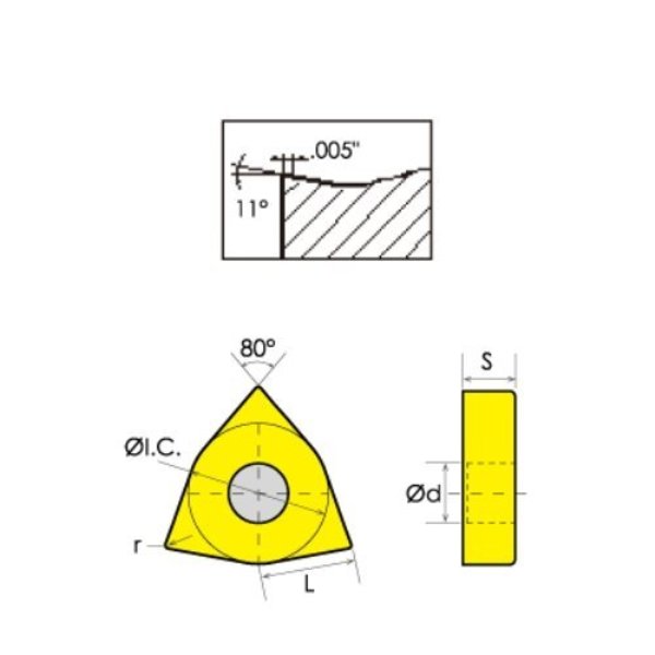 WCMX040208R-53 Coated Carbide Drilling Insert
