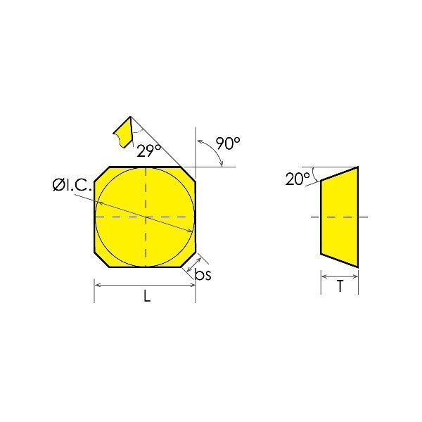 SEAN-42-AFTN C-5 TiN Coated Carbide Insert