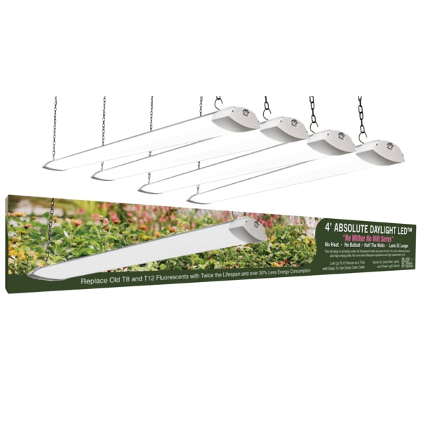Industrial 4 ft LED Grow Light Hydroponic Full Spectrum Daylight