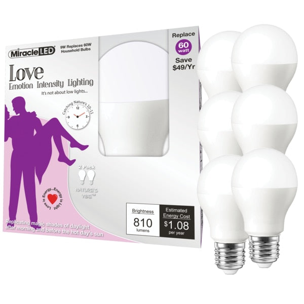 Nature's Vibe Love Emotion Intensity Daylight LED Light Bulb
