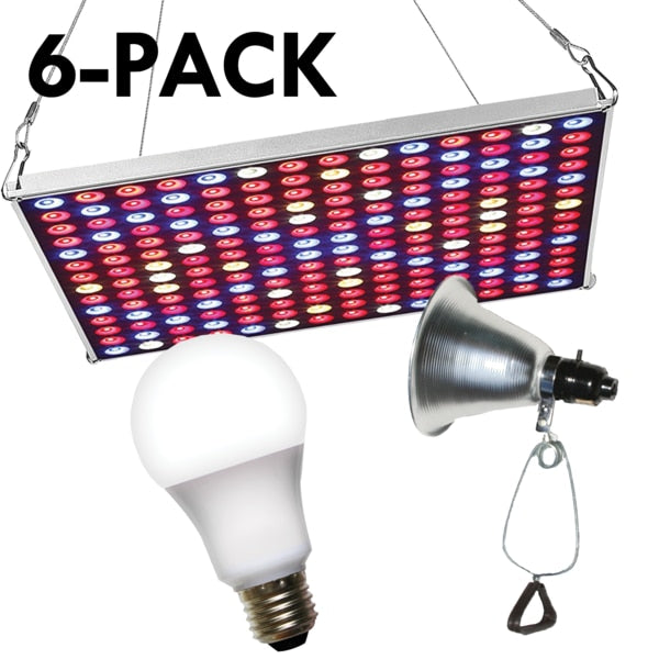 LED Grow Panel & Clamp On LED Full Spectrum Grow Light Kit 18