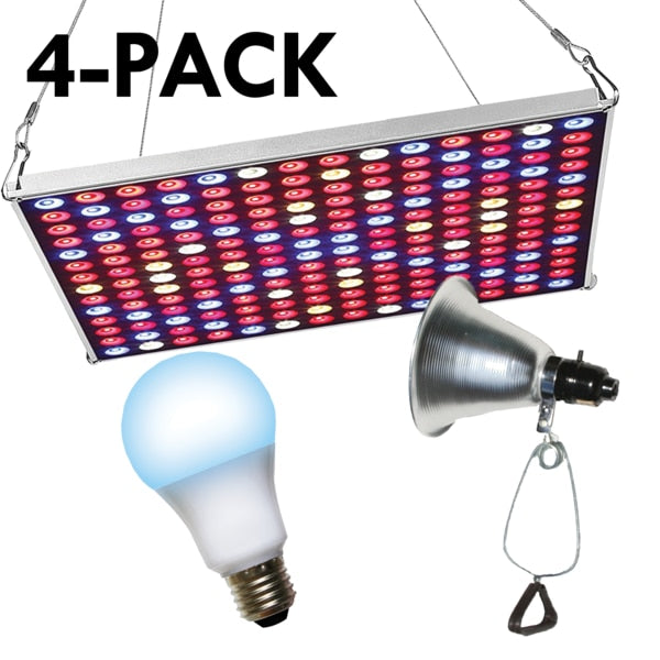 LED Grow Panel & Clamp On LED Blue Spectrum Grow Light Kit 12 Pcs Kit