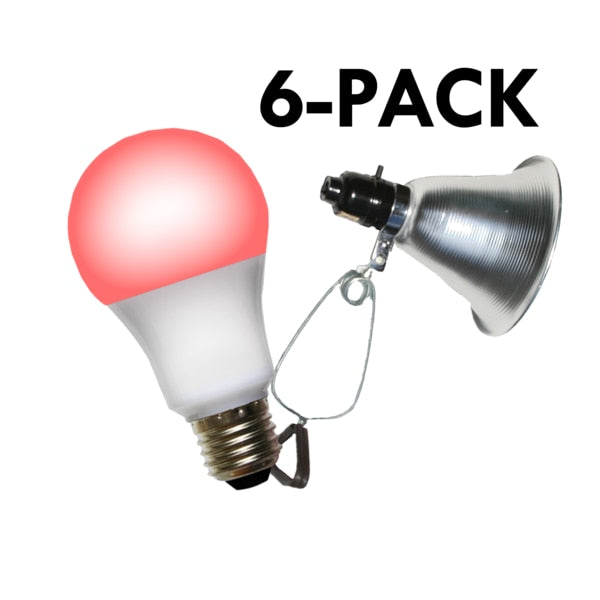 Clamp Lamp Grow Fixture & Red Spectrum LED Grow Light 12 Pcs Kit