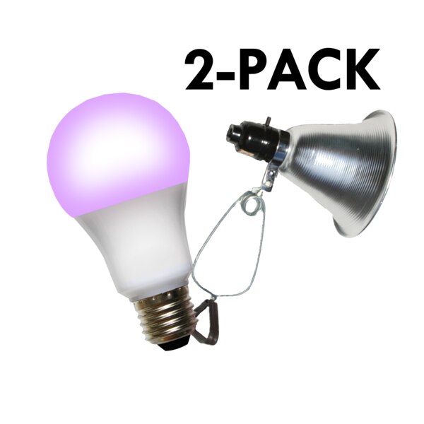 Clamp Lamp Grow Fixture + Red & Blue LED Grow Light 4 Pcs Kit