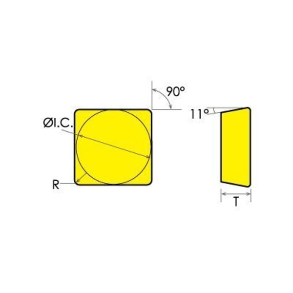 SPU-322 TiN Coated Carbide Insert