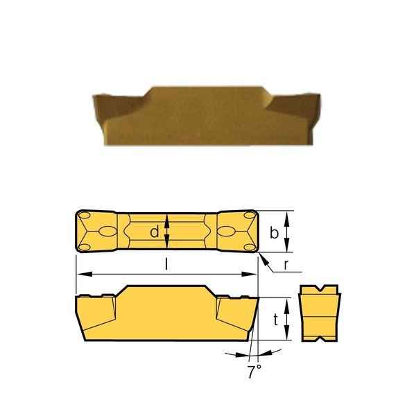 MGMN-150-G Grade BPS253-CVD Grooving Insert