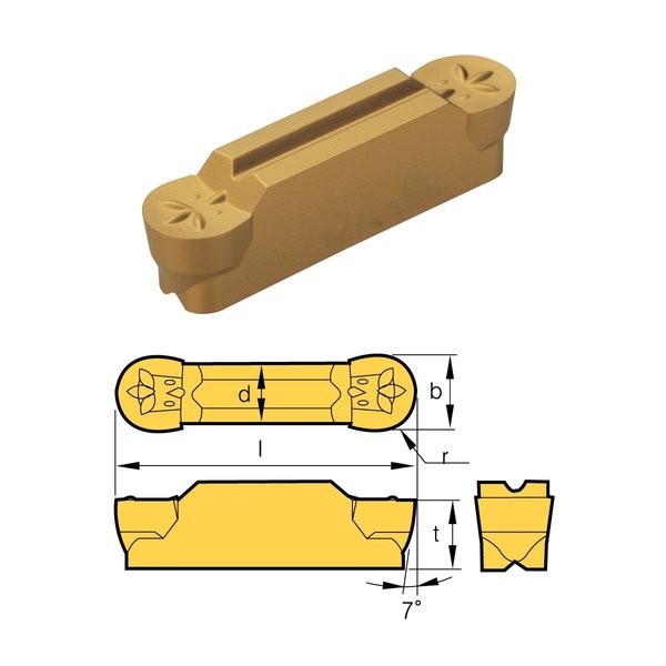 MRMN-500-M Grade BPS253-CVD Grooving Insert