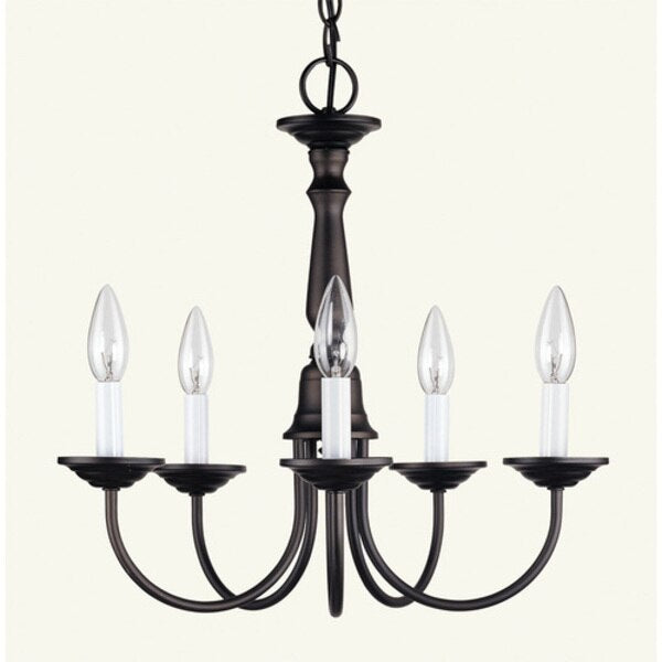 Home Basics 5 Light Bronze Chandelier