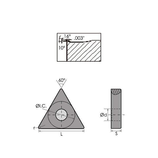 TNMG-333-DF Black Diamond Coated Carbide Insert