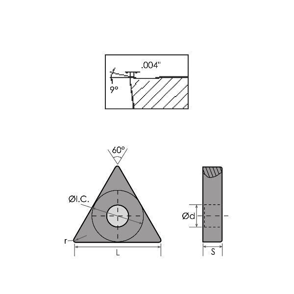 TNMG-222-DM Black Diamond Coated Carbide Insert