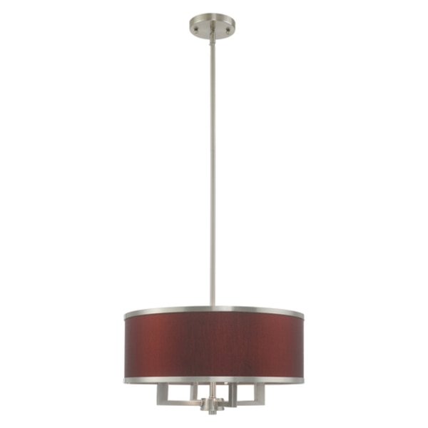 Park Ridge 4 Light Brushed Nickel Pendant Chandelier