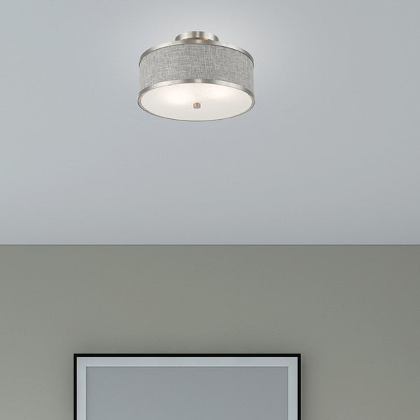 Park Ridge 2 Light Brushed Nickel Ceiling Mount