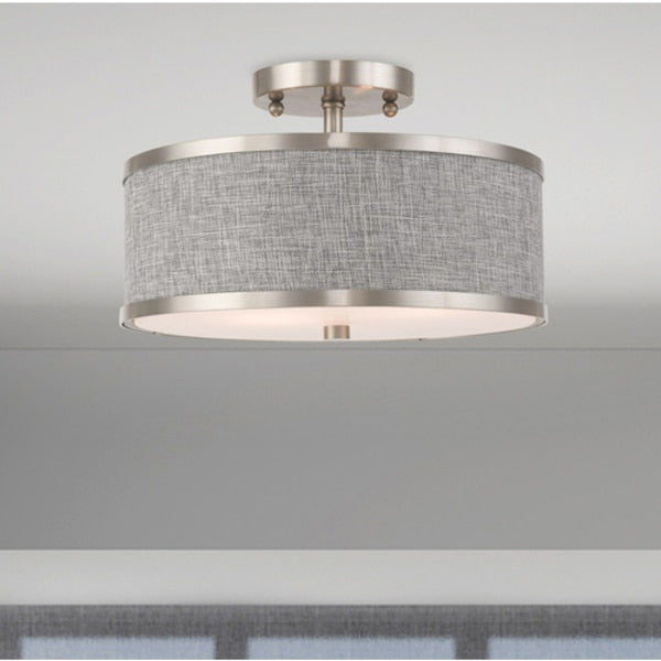 Park Ridge 2 Light Brushed Nickel Ceiling Mount