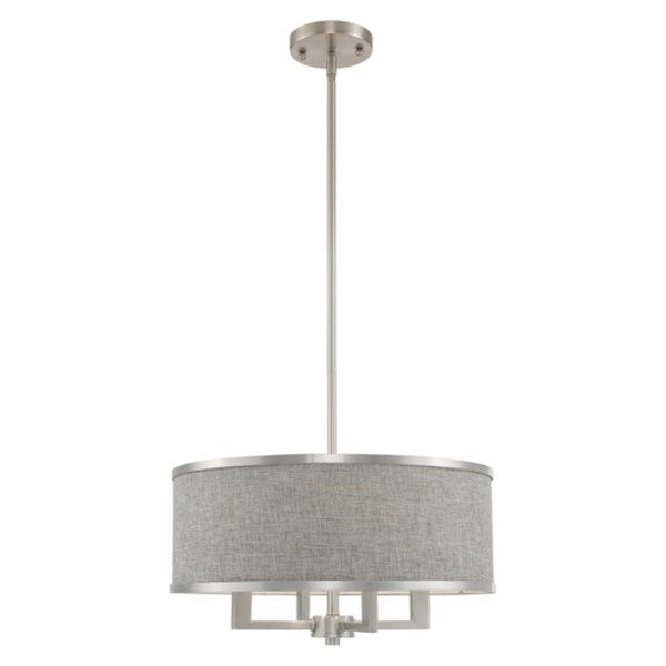 Park Ridge 4 Light Brushed Nickel Pendant Chandelier