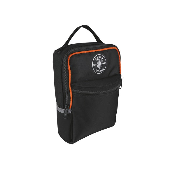 Tool Bag, PVC Coated Polyester, 2 Pockets, Black/Orange, 2-1/4